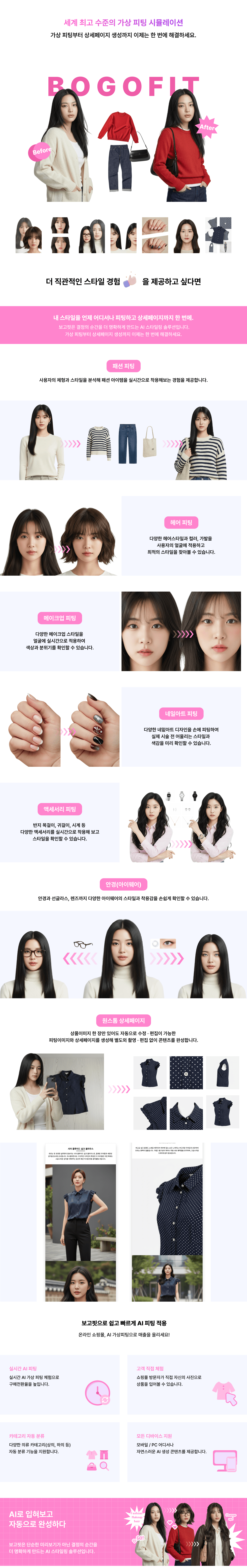 BOGOFIT AI 가상 피팅 서비스 소개 이미지